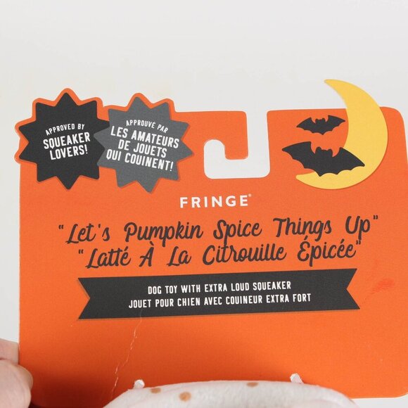 PUMPKIN SPICE Everything 9" Dog / Pet Toy with Squeaker by Fringe - NEW - Picture 5 of 7